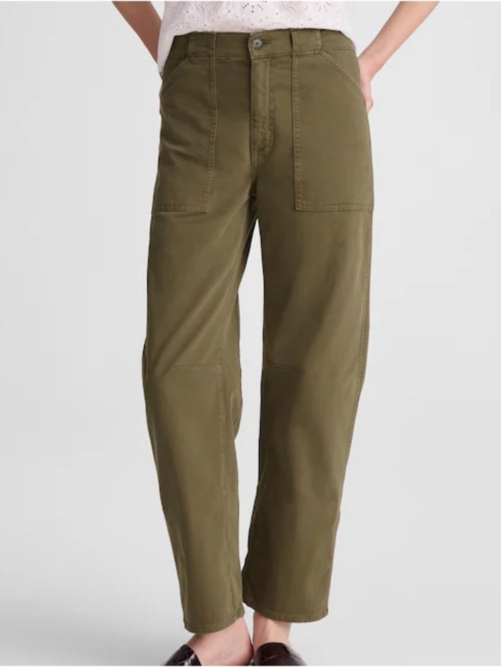 Madewell The Darted Barrel-Leg Utility Pant